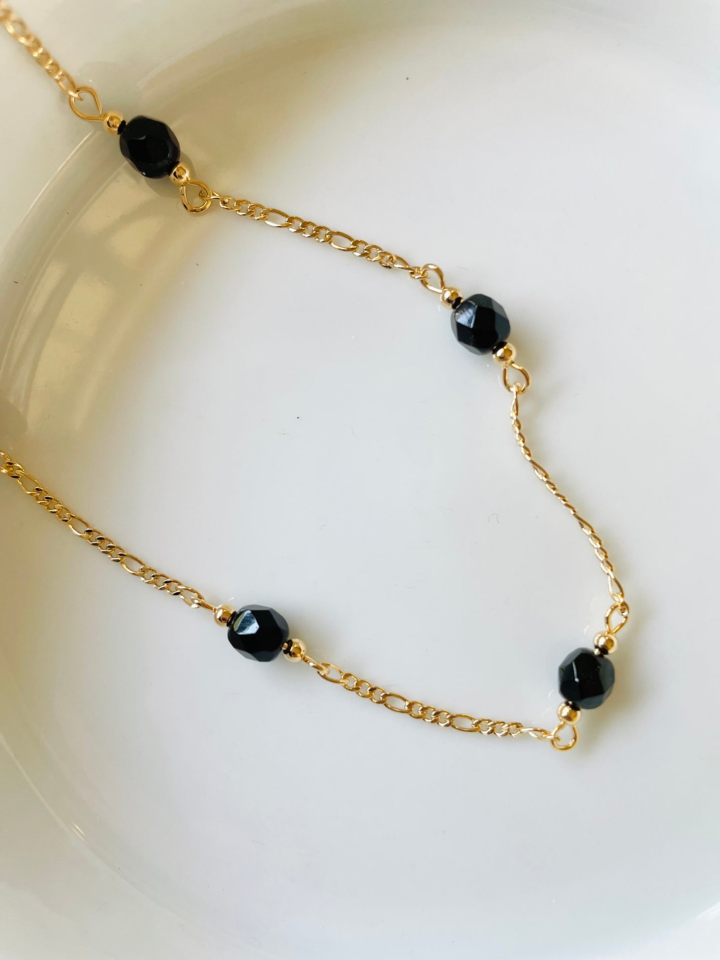 Black beaded necklace
