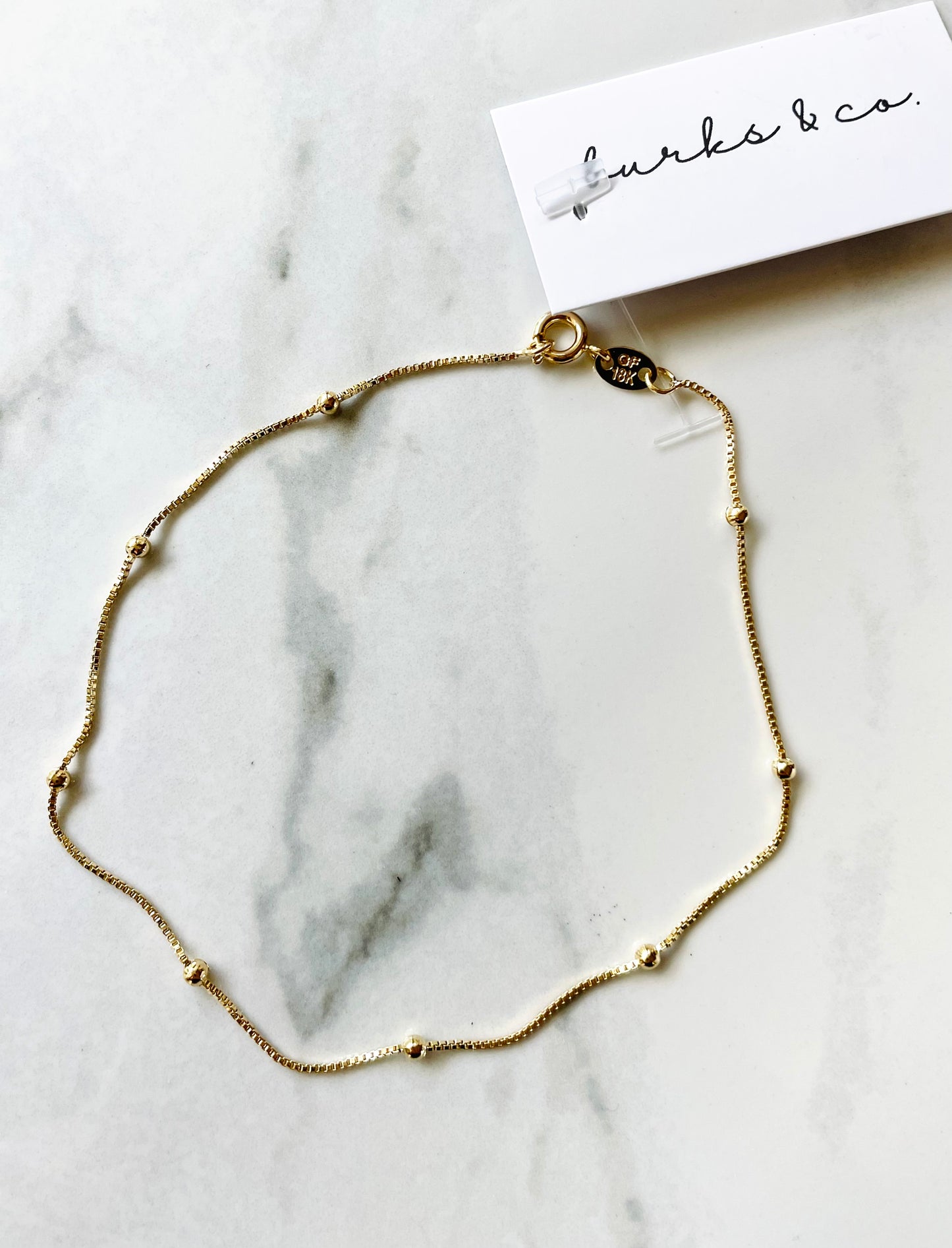 Dainty ball anklet