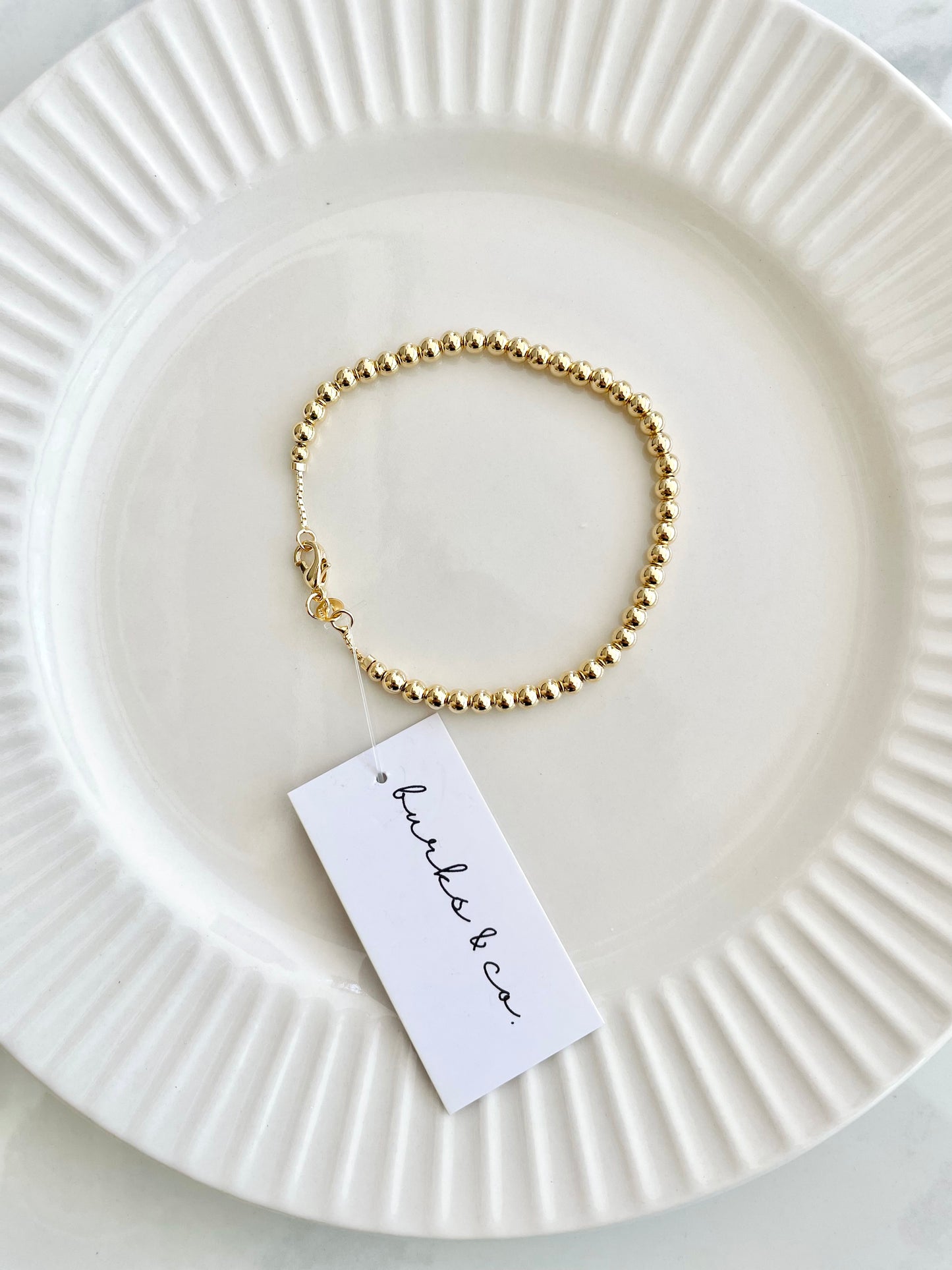 Gold beaded bracelet