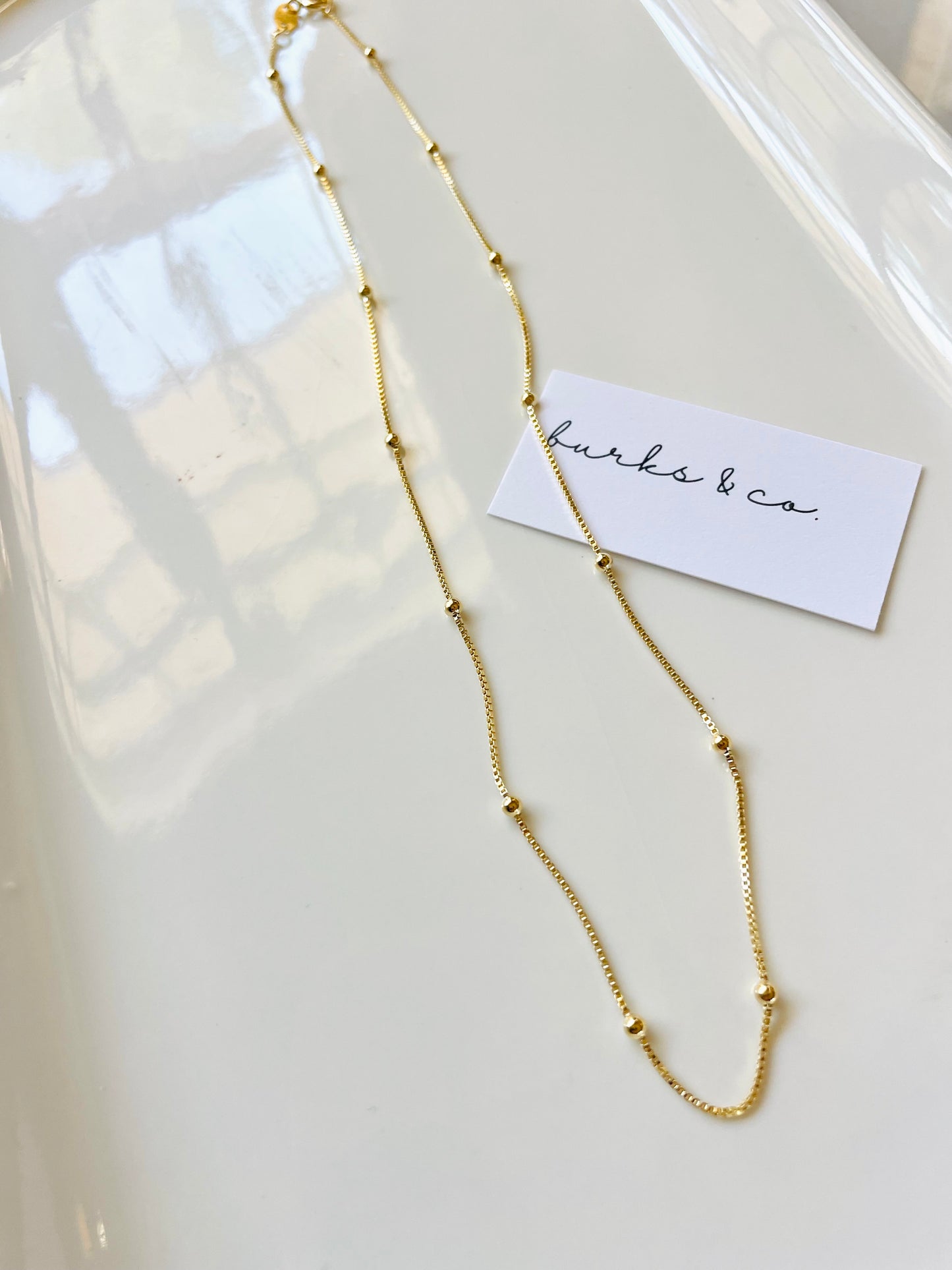 Dainty ball chain becklace