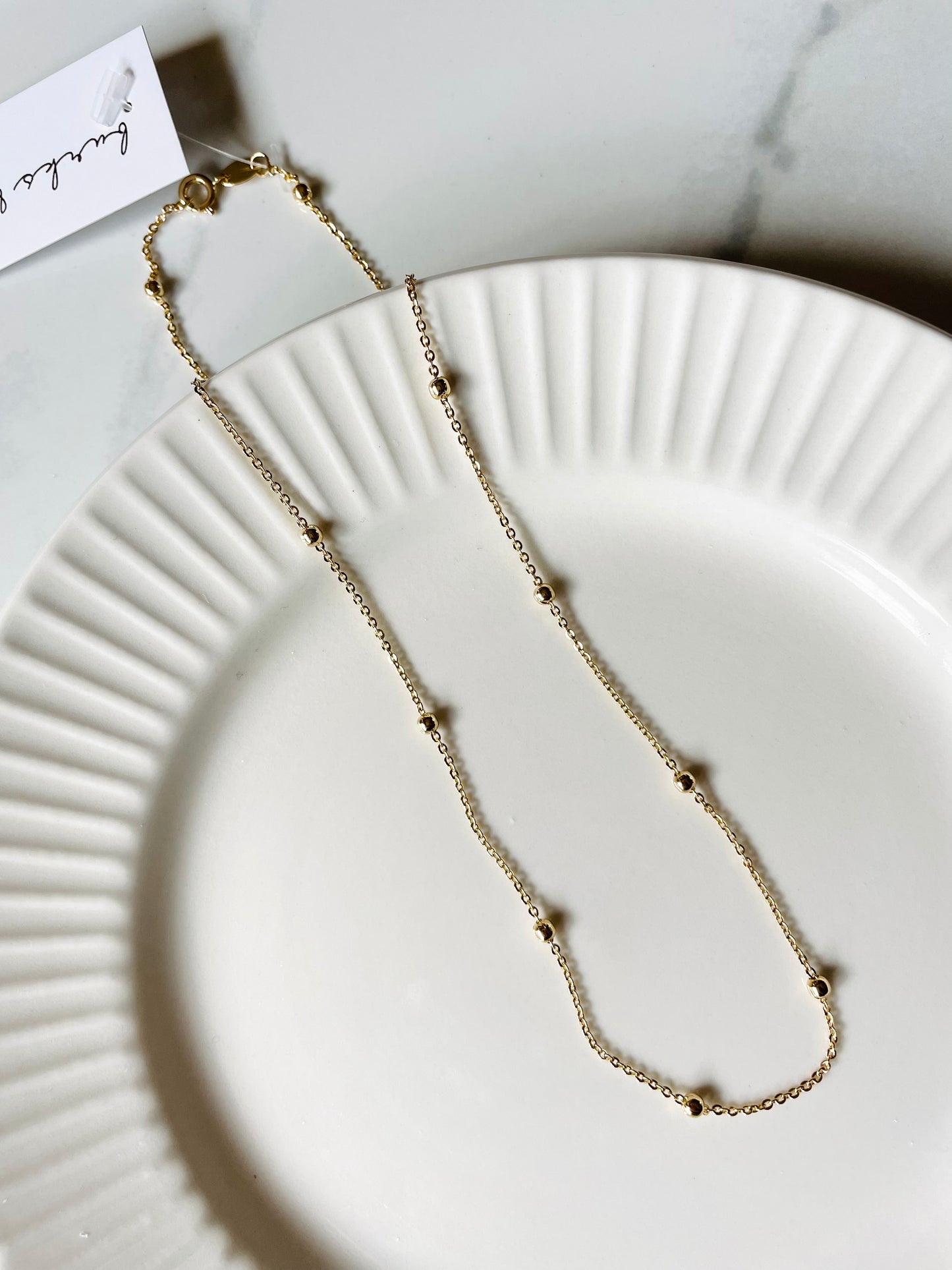 Layering bead necklace