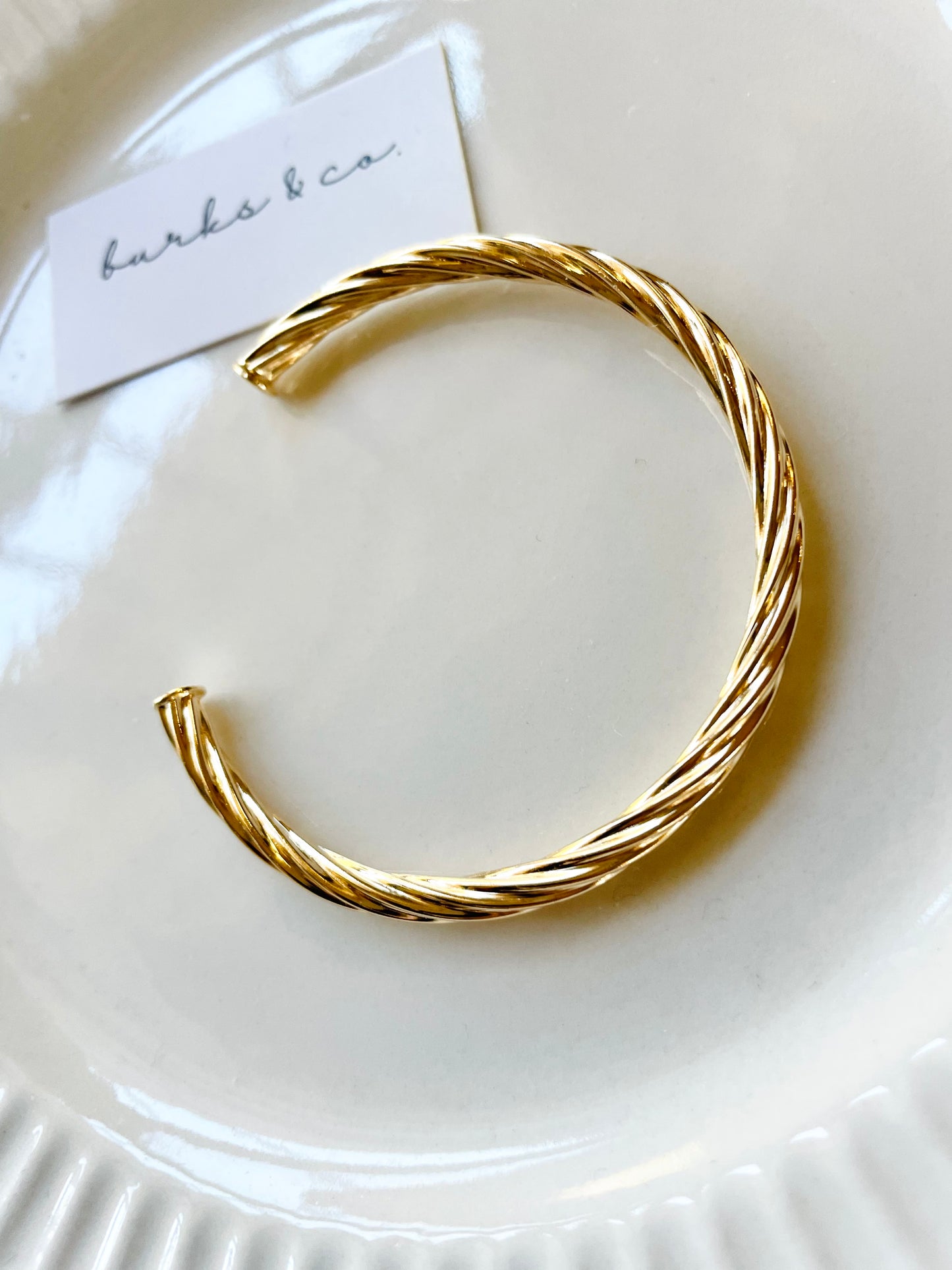 Twisted cuff bangle