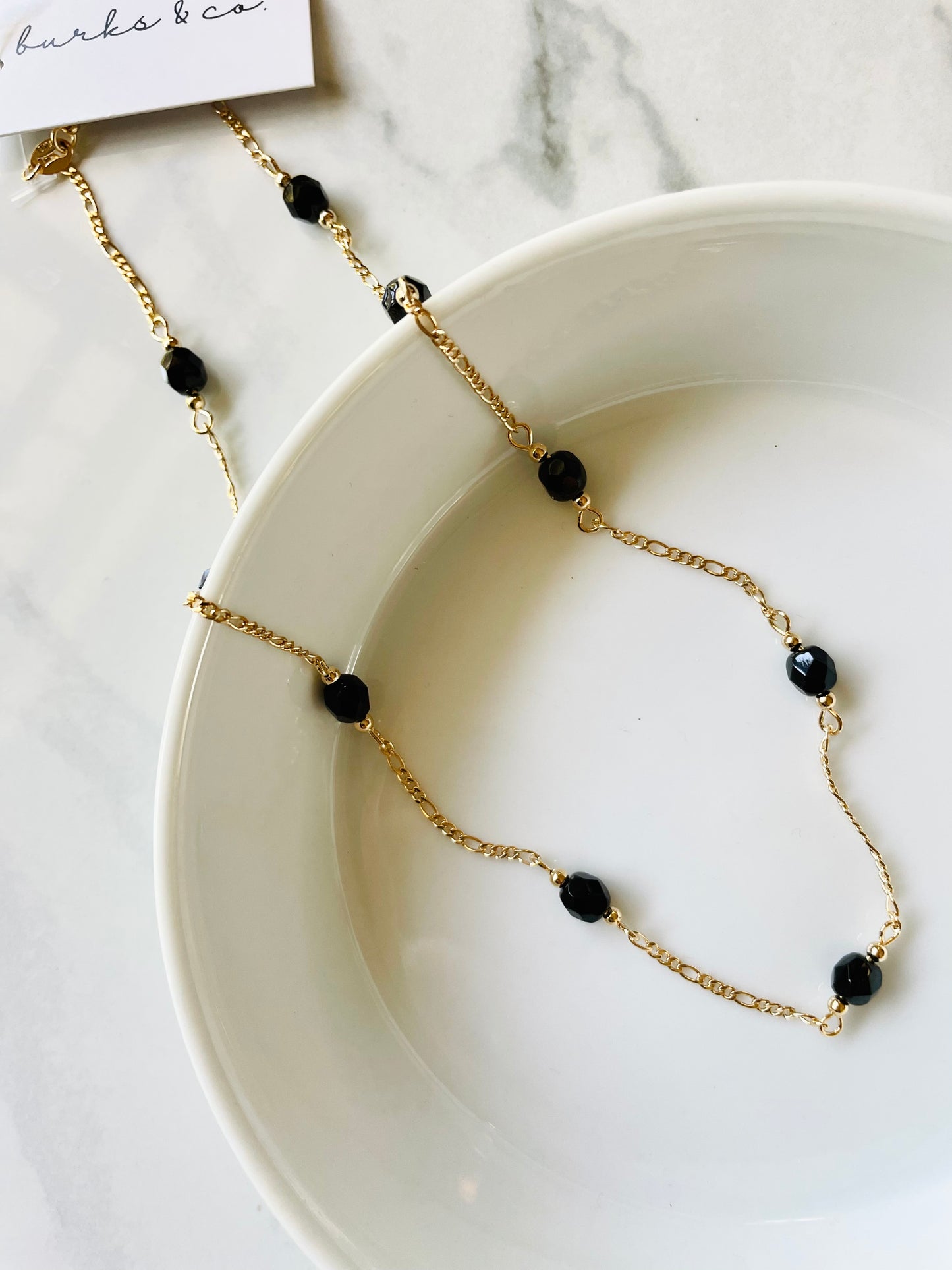 Black beaded necklace