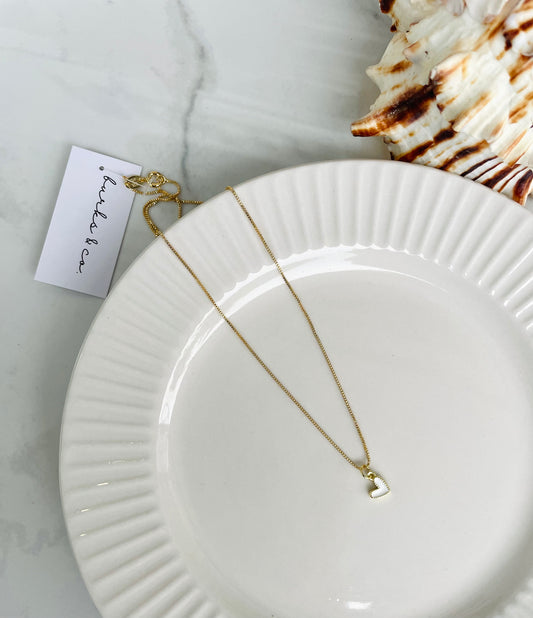 White heart necklace