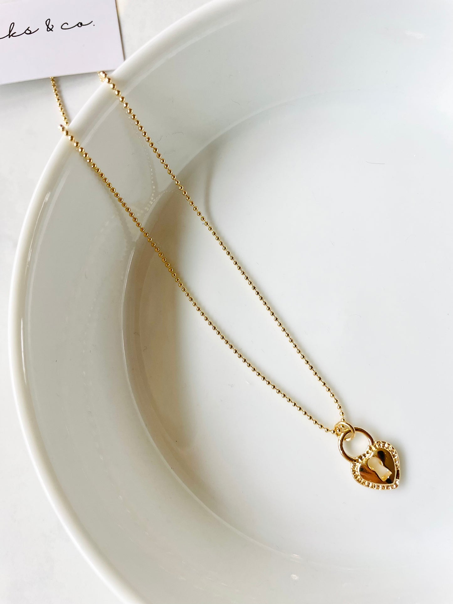 Heart lock necklace