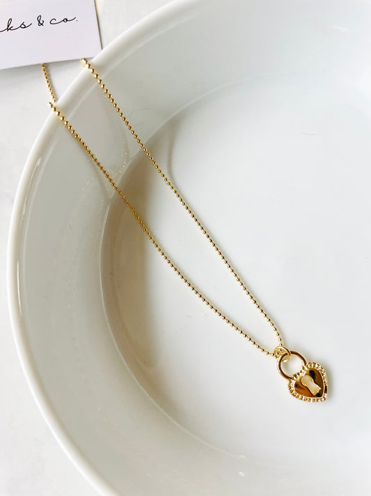 Heart lock necklace