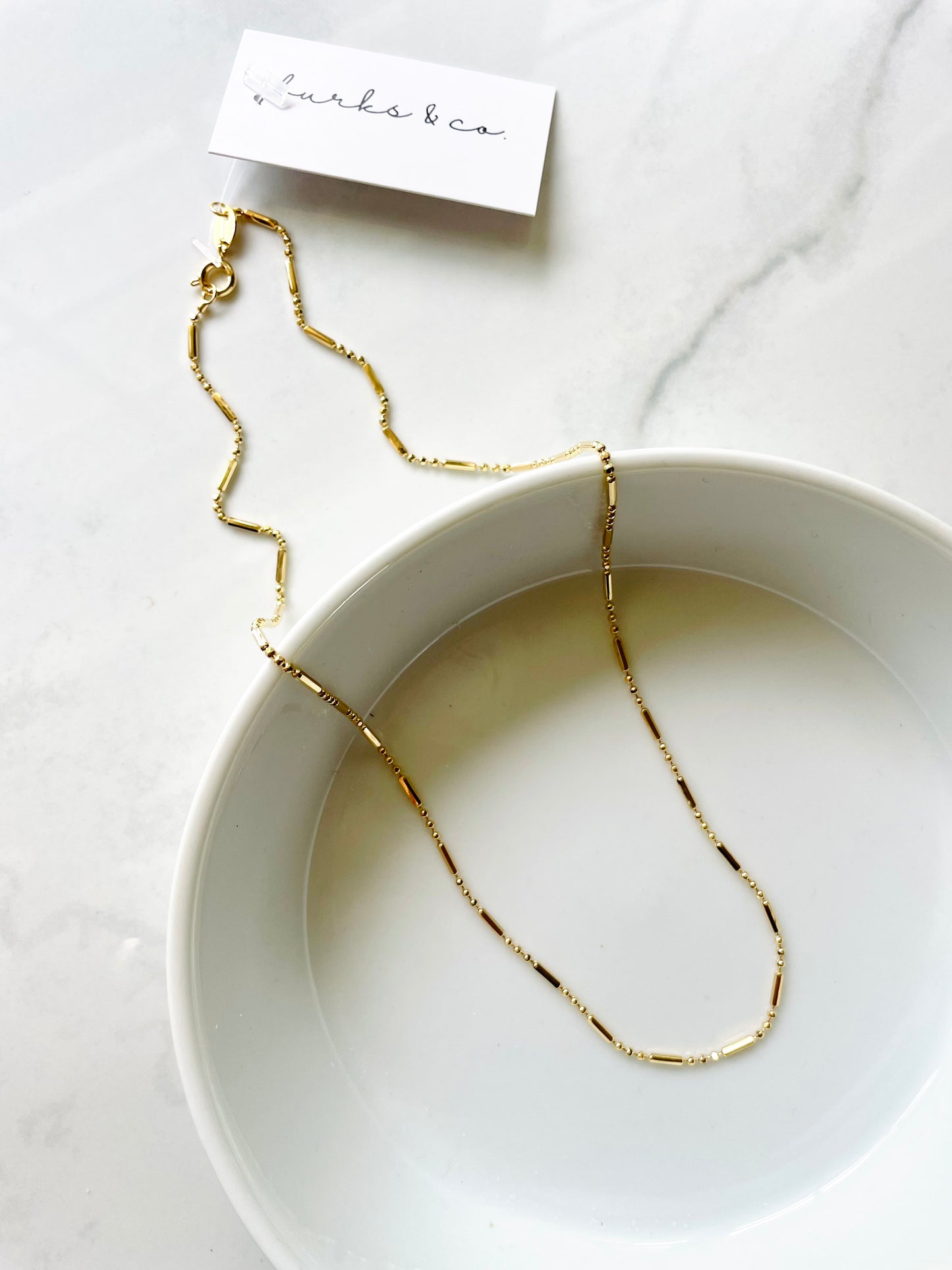 Beaded chain necklace