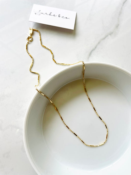 Beaded chain necklace
