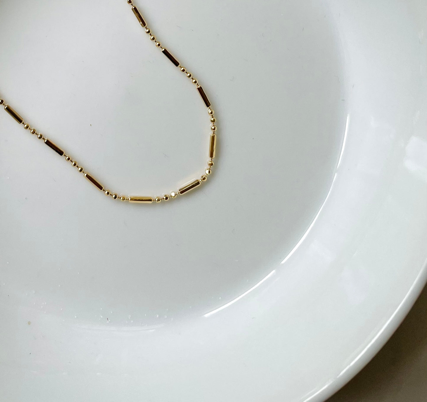 Beaded chain necklace