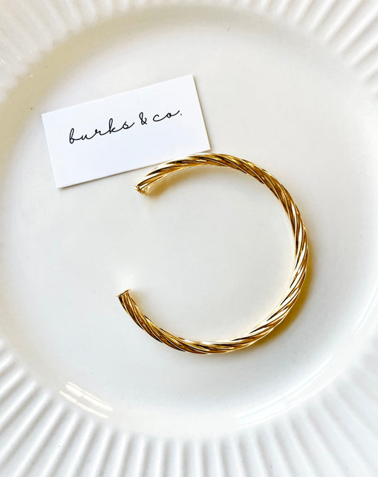 Twisted cuff bangle