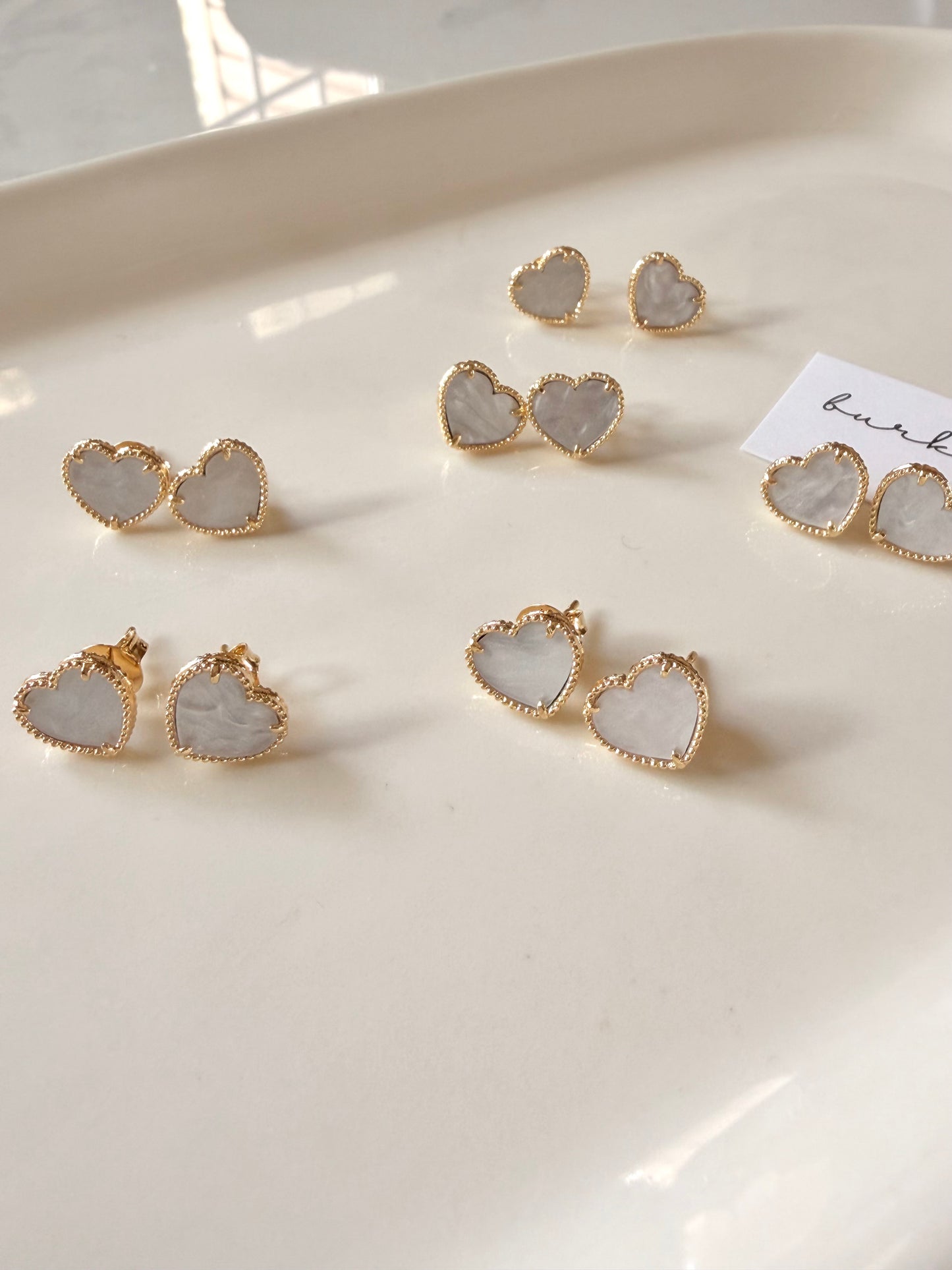 Heart stud earrings
