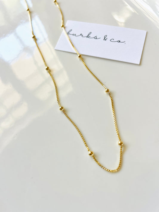Dainty ball chain becklace