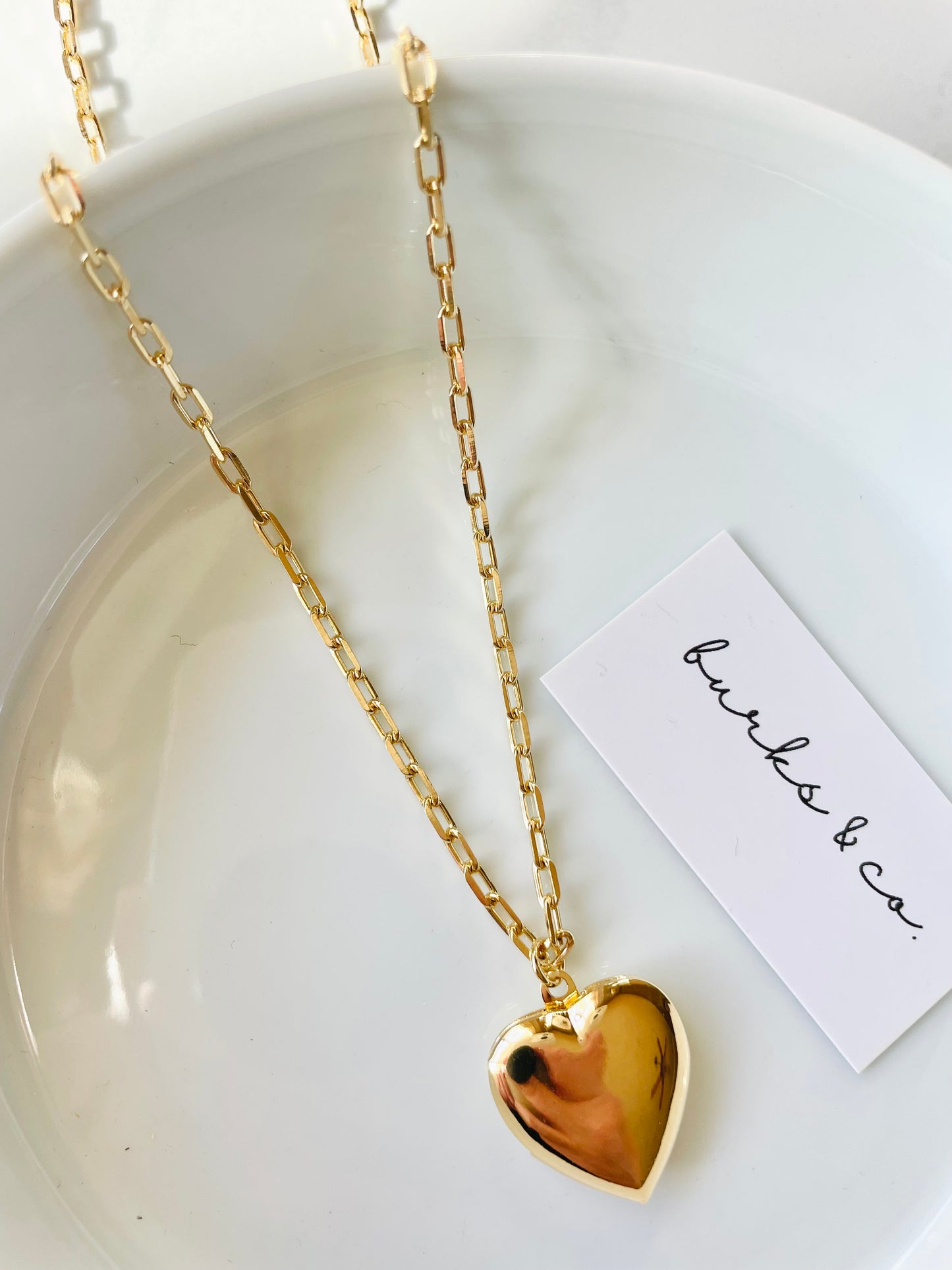 Heart locket necklace