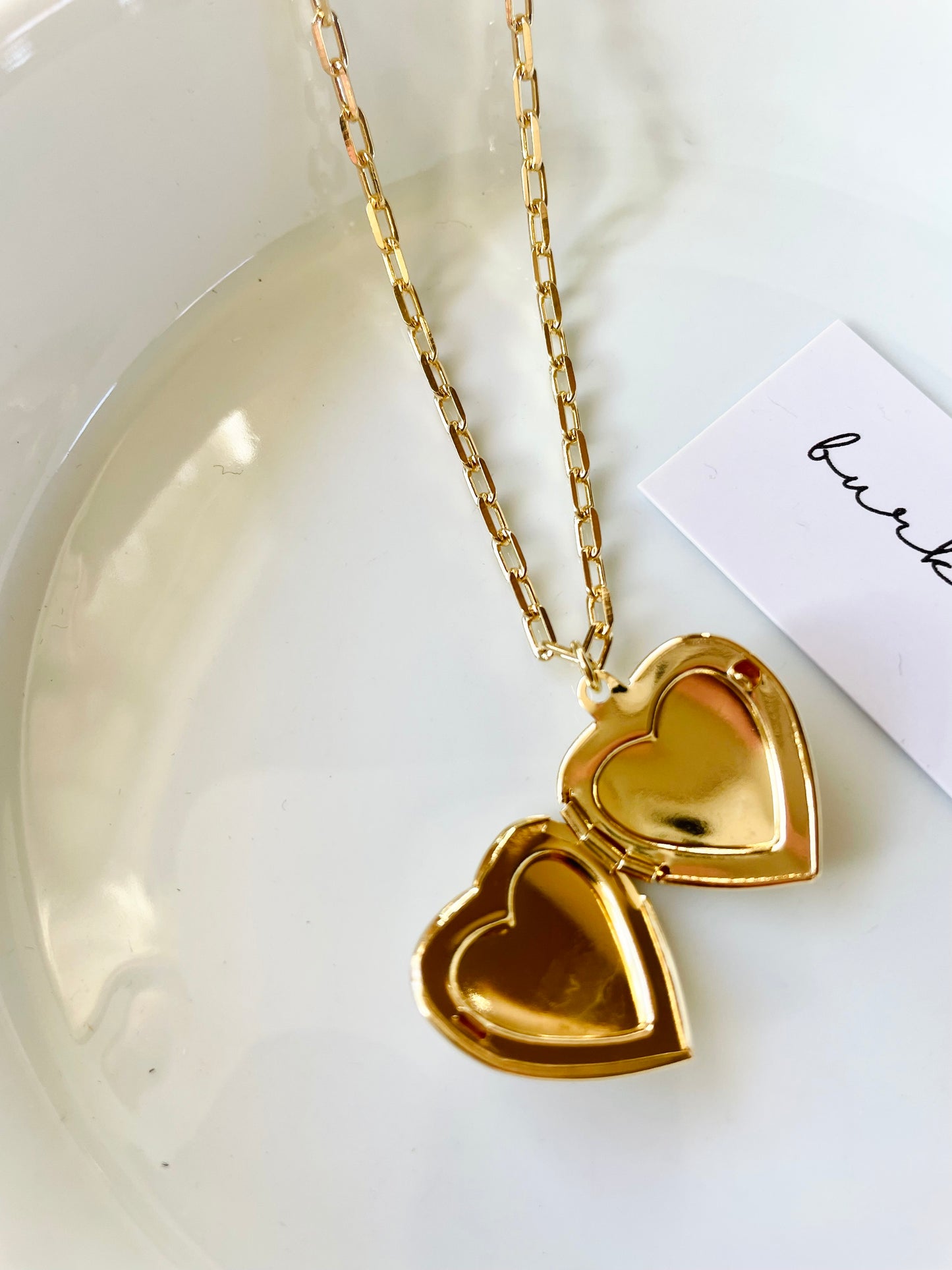 Heart locket necklace