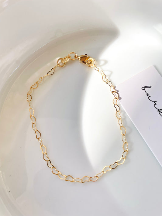 Heart link bracelet