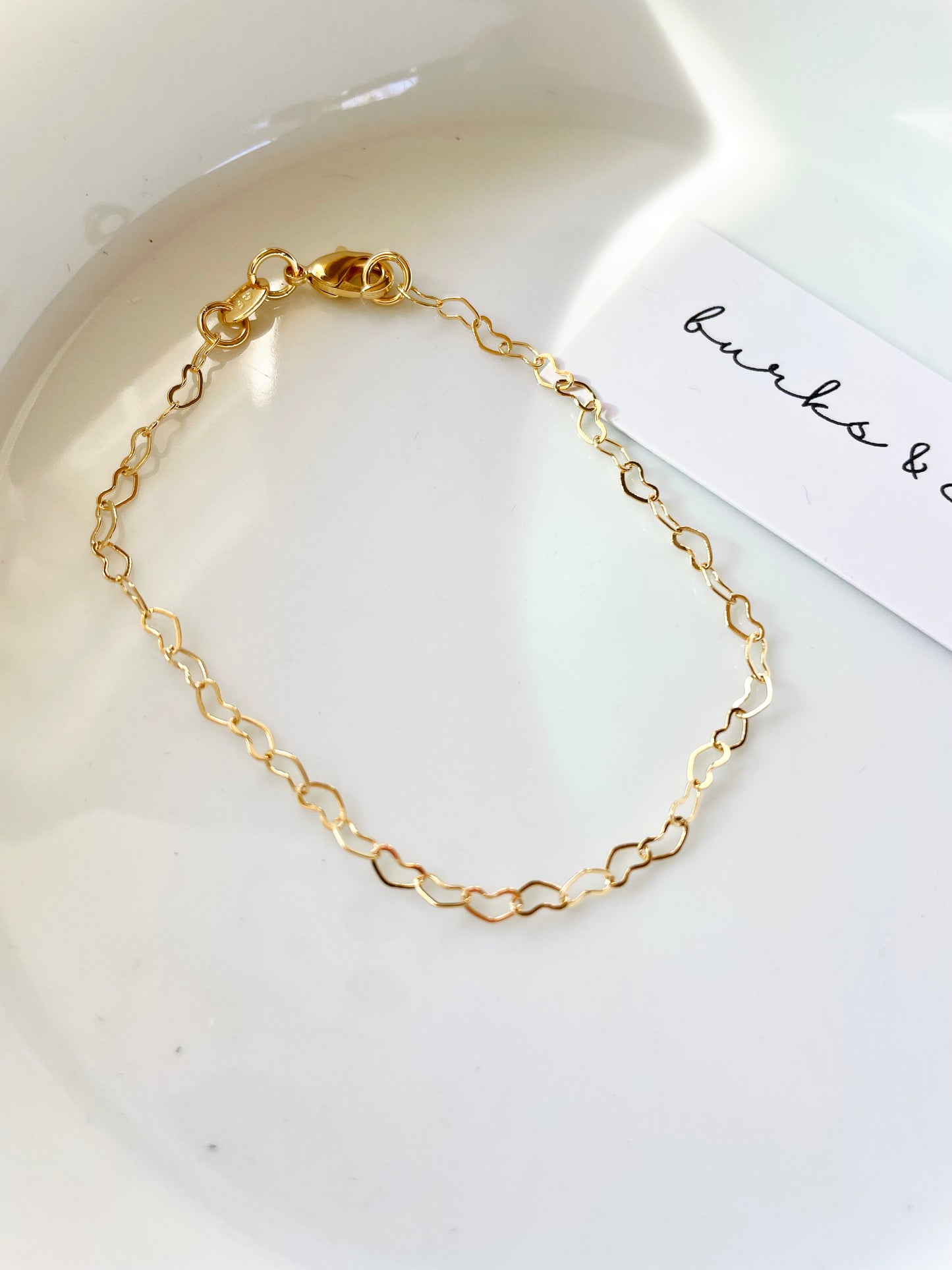 Heart link bracelet
