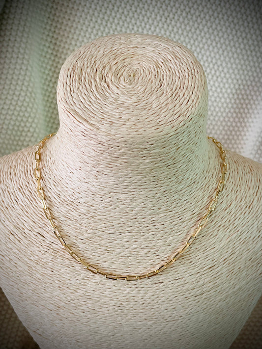 Paper clip chain necklace